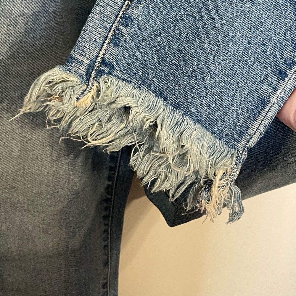 Kancan NWT High Rise Straight Relaxed Fit Jeans Size 3/25 Frayed Hems - Picture 8 of 12